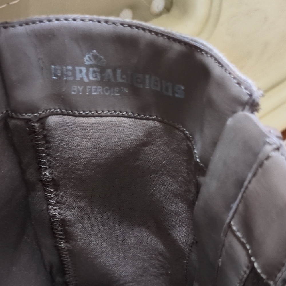 Fergie Taupe Over the Knee Lace-Up Boots - Picture 3 of 5